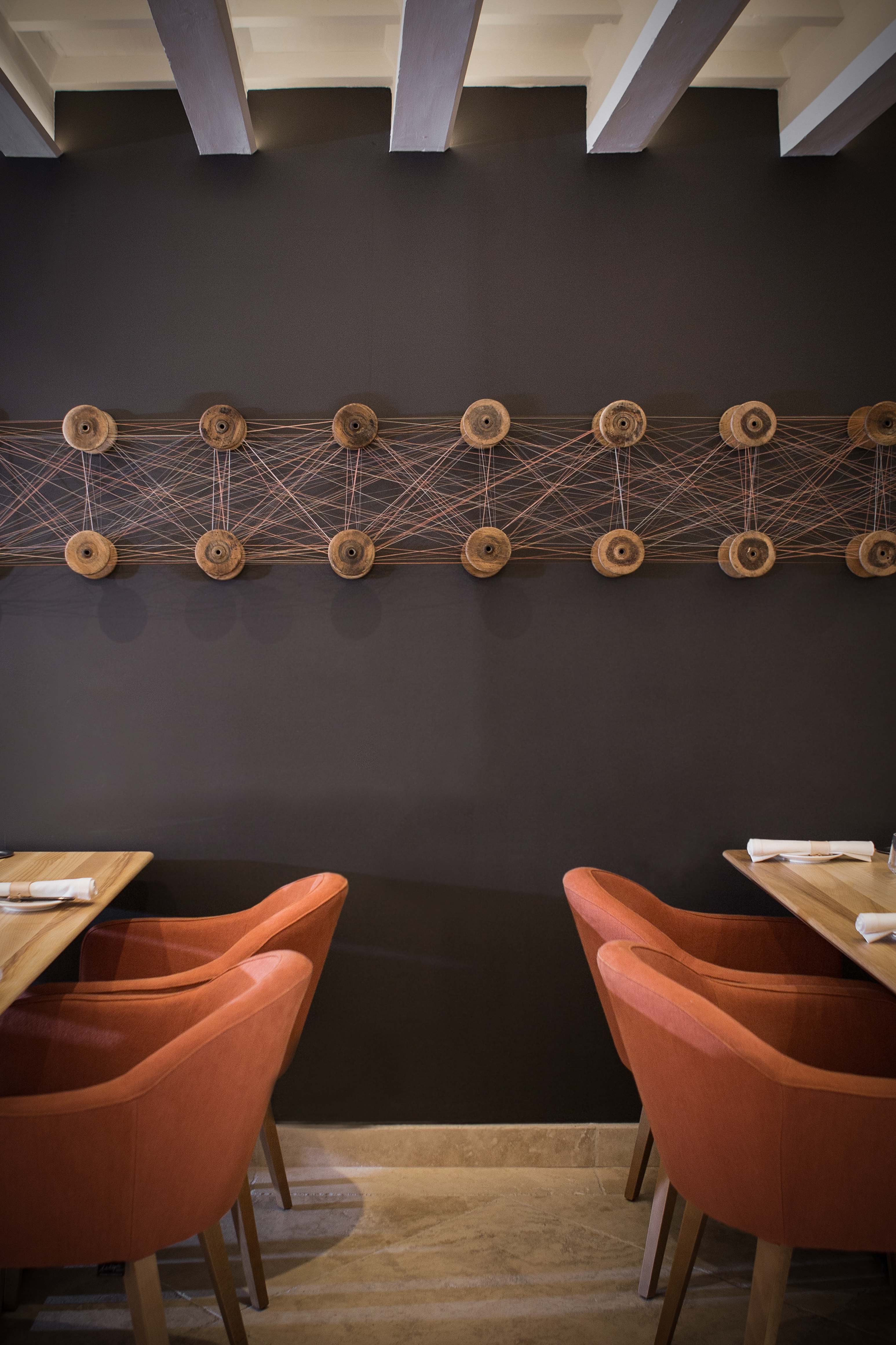 Toni Garau's artwork in the restaurant Fera