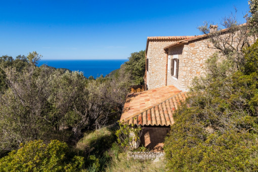 The finca offers wonderful sea views 