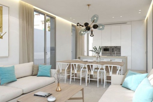 Light flooded living area
