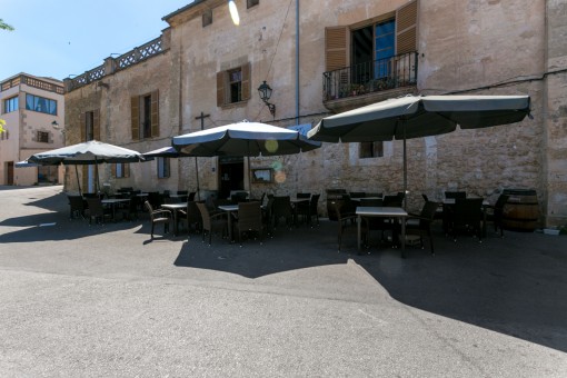 Outdoor area of the restaurant