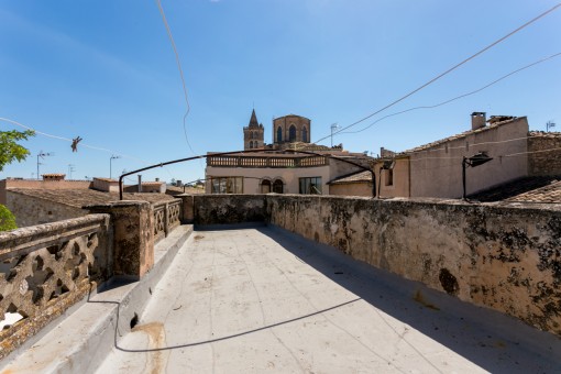 Sunny roof terrace