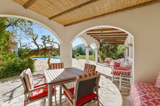 Terrace of the pool house