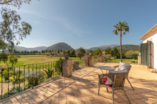View to the mountain Puig de Maria