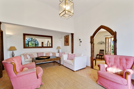 One of 2 living areas of the main house