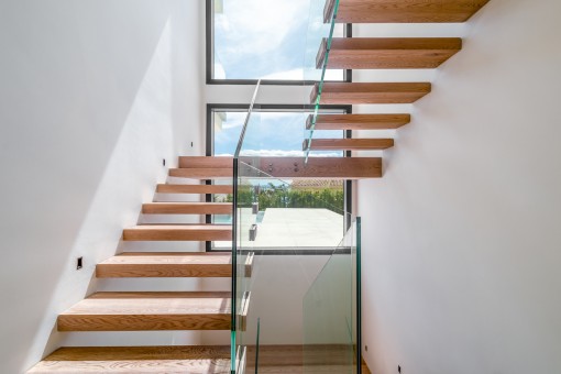 Stylish staircase to the first floor