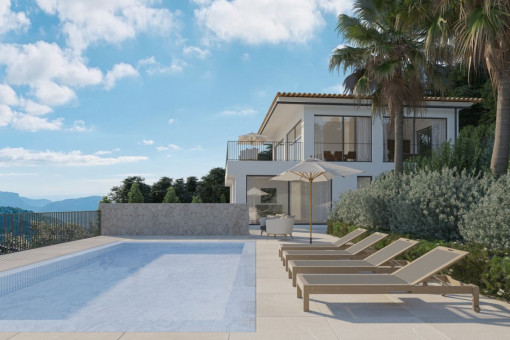 Luxury newly-built villa with sea views in Galilea