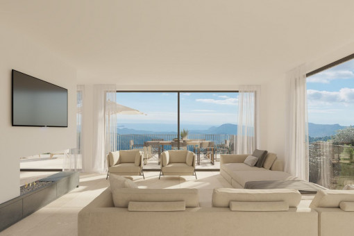 Living area with panorama views