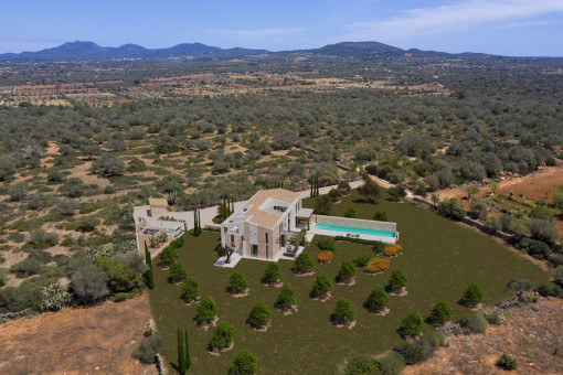 The finca from a birds-eye view