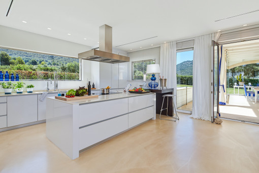 Modern kitchen with cooking island