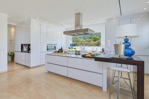 Modern kitchen with cooking island