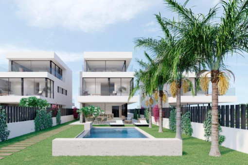 Newly-built project including the construction of a modern, minimalistic villa on the 1st sea line of Llenaire
