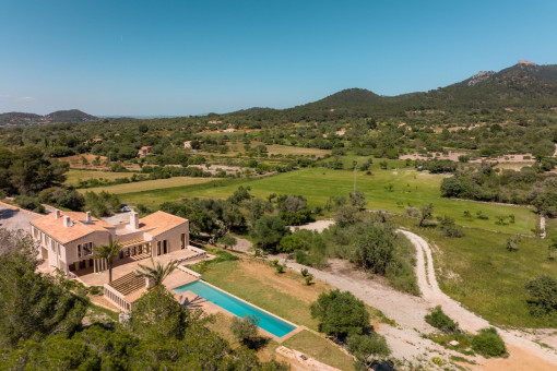 Bird`s eye view of the finca