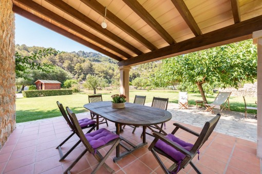 Large covered terrace