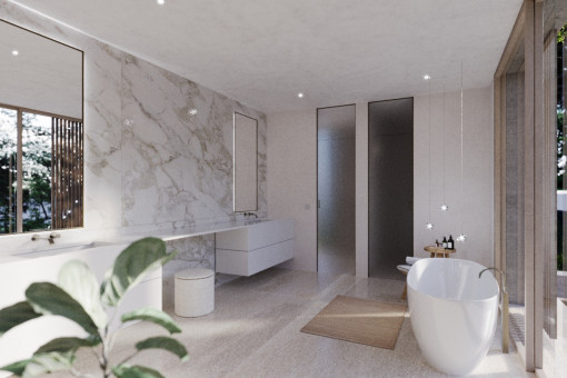 Bathroom in minimalistic design