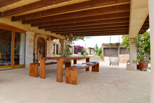 Large covered terrace