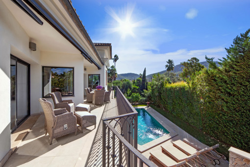 Spacious balcony