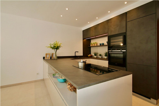 Modern kitchen with kitchen island