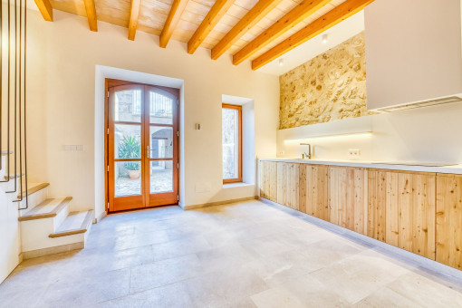 Kitchen with patio access