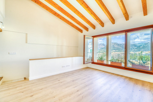 Living area on the second floor