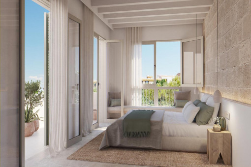 One of 3 bedrooms