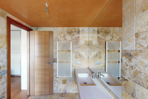 One of two bathrooms