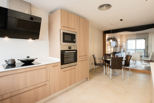 Open-plan kitchen