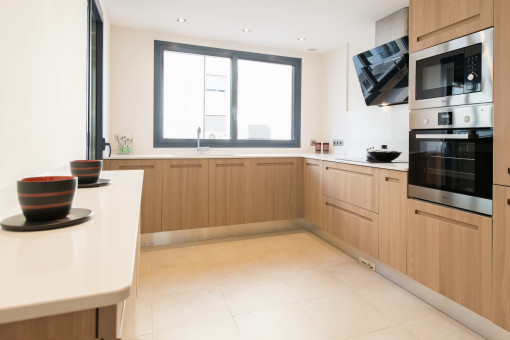 Open-plan kitchen