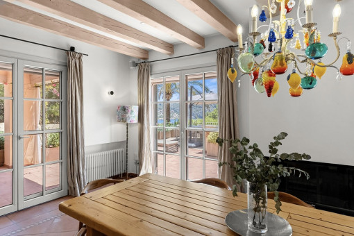 Dining area with views