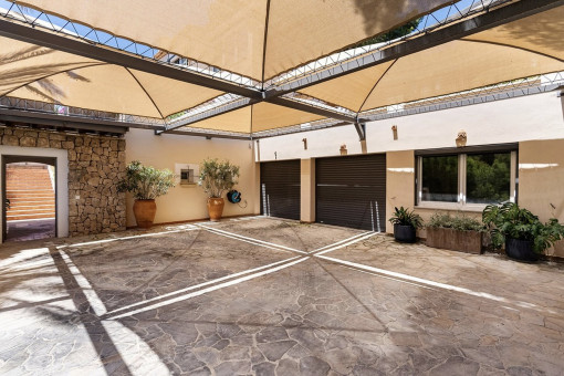 Driveway and garages