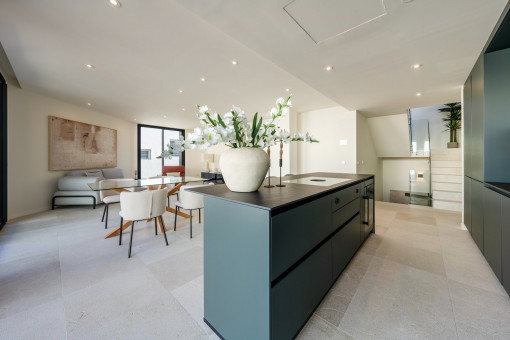 Open kitchen / living area