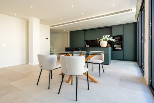 Open kitchen / living area