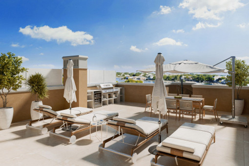Roof terrace included with every penthouse apartment