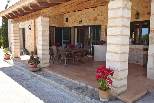 Covered terrace attached to the house
