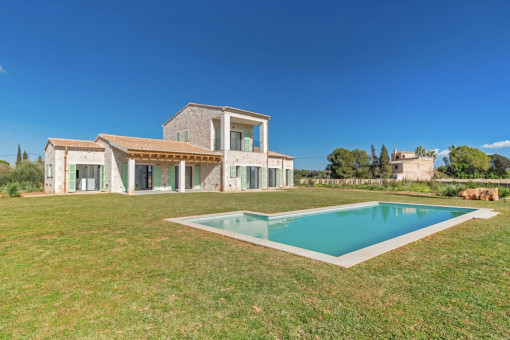 Views over the garden and pool
