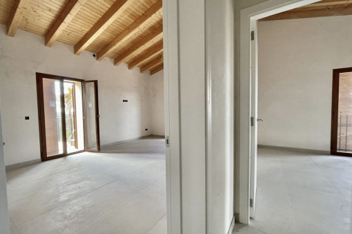 Master bedroom on the left and third bedroom on the right