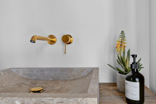 Stone sink bathroom