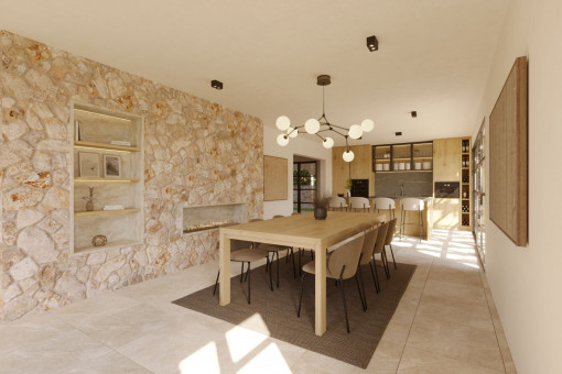 Living and dining area