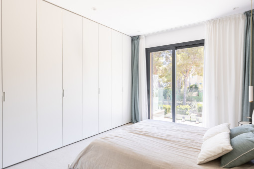 One of the bedrooms with built in wardrobes
