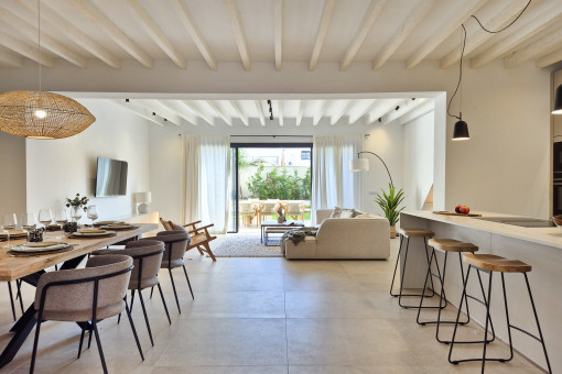 Huge living-dining area