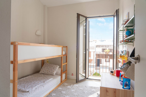 One of the three bedrooms