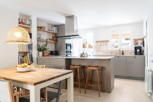 Bright kitchen-dining area