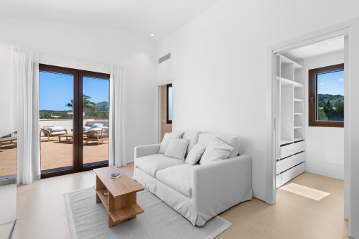 …with private living area and walk-in wardrobe