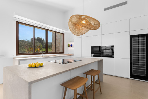 Designer kitchen with premium materials and modern equipment