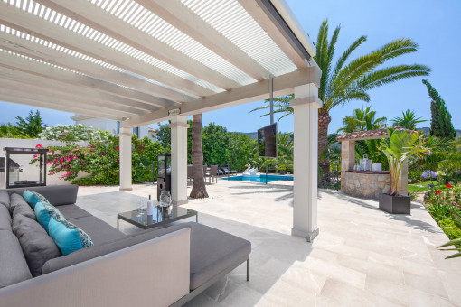 Terrace with pool view