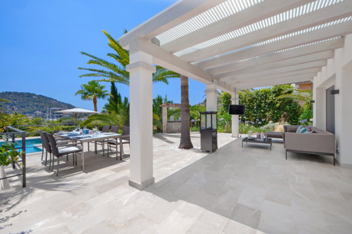 Terrace with pool view