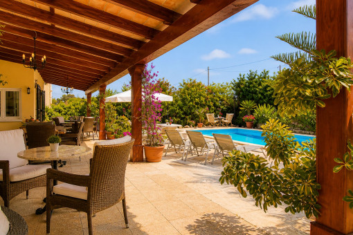 Covered terraces directly attached to the house