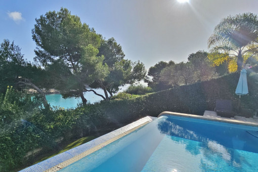 Garden and pool on the seafront
