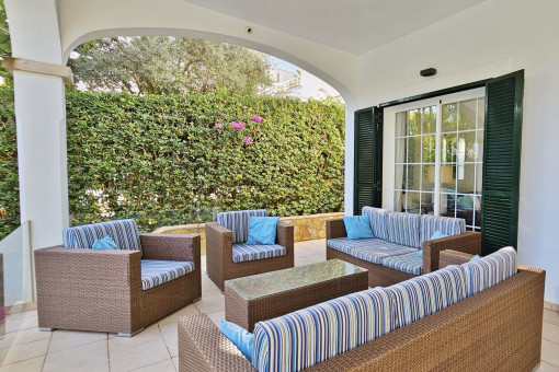 Covered terrace at the house
