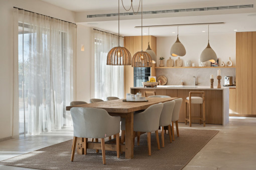 Dining area with kitchen