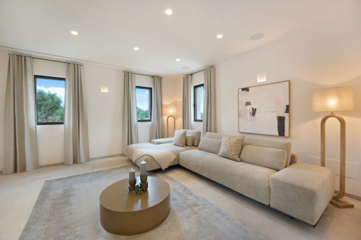 Living room with natural lightcioso salón con carácter mediterráneo